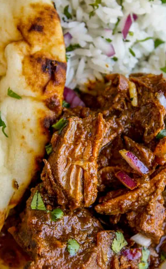 Beef Curry with housemade Naan, MP